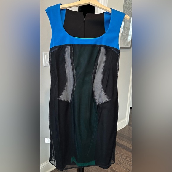 MARIA GRAZIA SEVERI Midi Dress color-blocked FITTED Women size 44 Italy - Picture 8 of 15